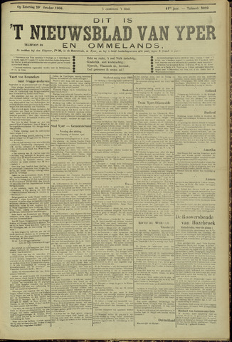 Nieuwsblad van Yperen en van het Arrondissement (1872 - 1912) 1906-10-20