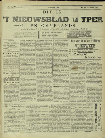 Nieuwsblad van Yperen en van het Arrondissement (1872 - 1912) 1910-12-17