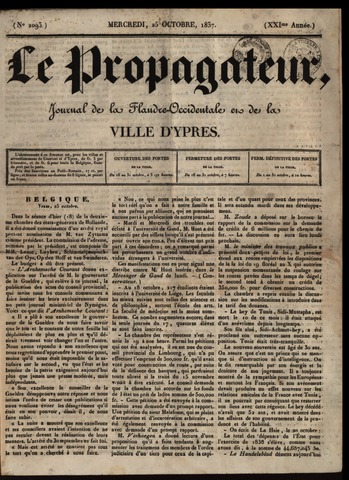 Le Propagateur (1818-1871) 1837-10-25