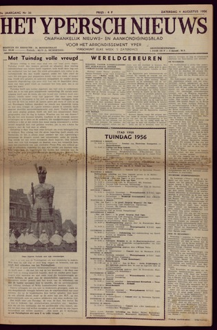 Het Ypersch nieuws (1929-1971) 1956-08-04