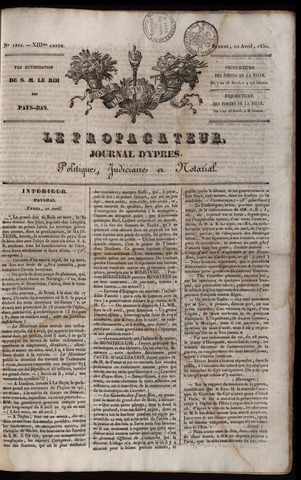 Le Propagateur (1818-1871) 1830-04-10