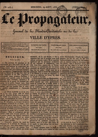 Le Propagateur (1818-1871) 1838-08-29