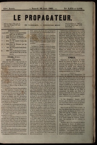 Le Propagateur (1818-1871) 1861-08-10