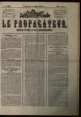 Le Propagateur (1818-1871) 1844-07-06