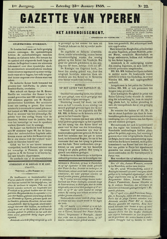 Gazette van Yperen (1857-1862) 1858-01-23