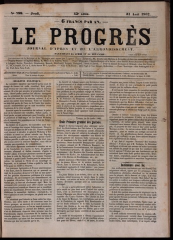 Le Progrès (1841-1914) 1882-08-31