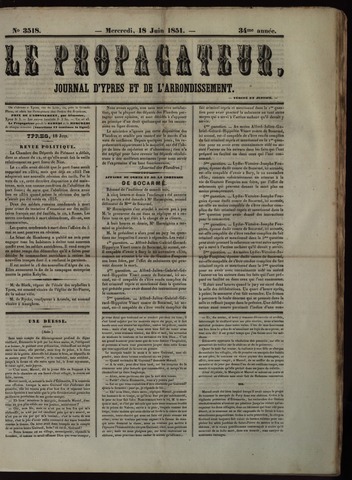 Le Propagateur (1818-1871) 1851-06-18