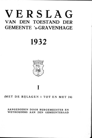 Jaarverslagen gemeente Den Haag 1932-01-01