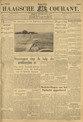 Haagsche Courant 1940-04-16