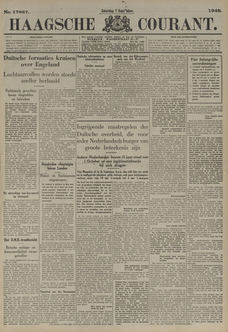 Haagse Courant 1940-09-07