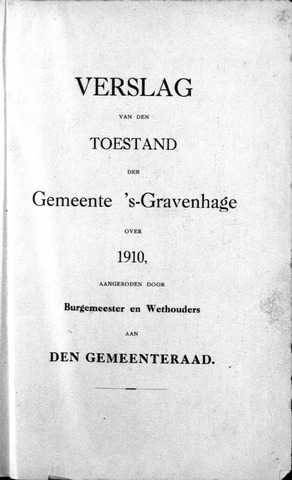 Jaarverslagen gemeente Den Haag 1910-01-01