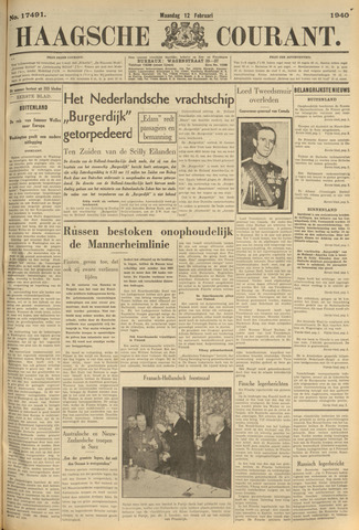 Haagsche Courant 1940-02-12