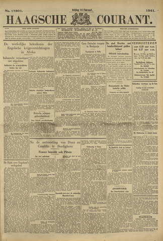 Haagsche Courant 1941-02-14
