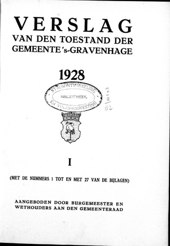 Jaarverslagen gemeente Den Haag 1928-01-01