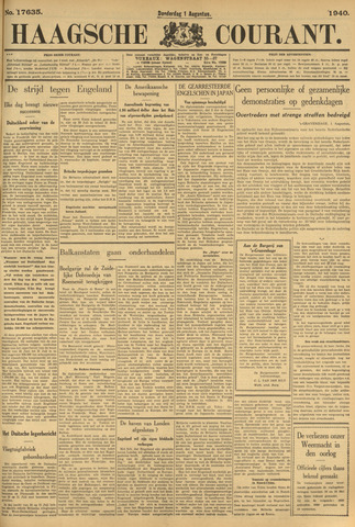 Haagsche Courant 1940-08-01