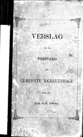 Jaarverslagen gemeente Den Haag 1894-01-01
