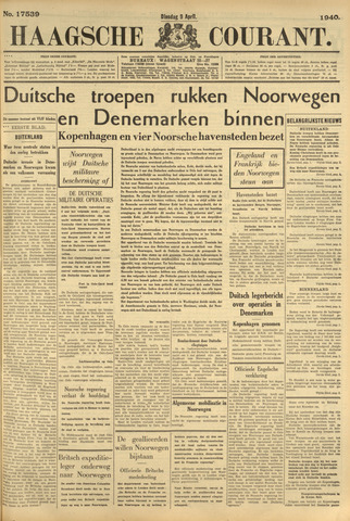 Haagse Courant 1940-04-09