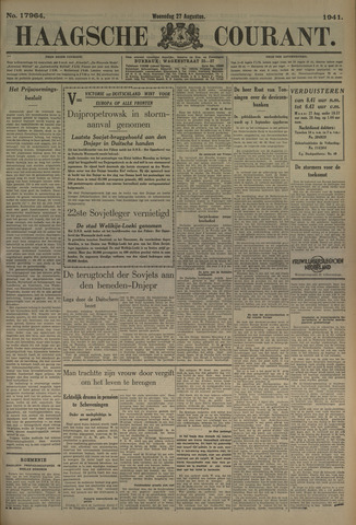Haagse Courant 1941-08-27