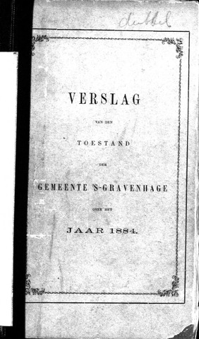 Jaarverslagen gemeente Den Haag 1884-01-01