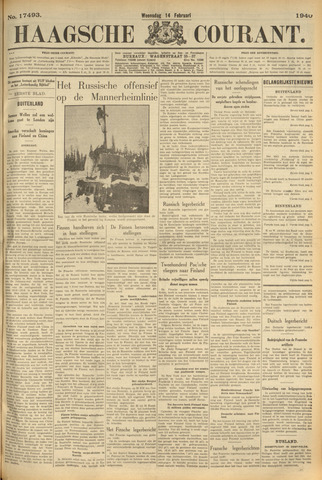 Haagsche Courant 1940-02-14