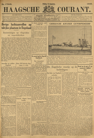 Haagsche Courant 1940-08-16