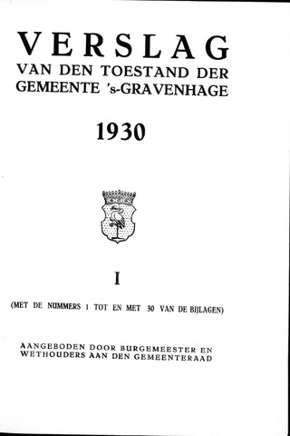 Jaarverslagen gemeente Den Haag 1930-01-01