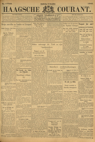 Haagsche Courant 1940-12-12