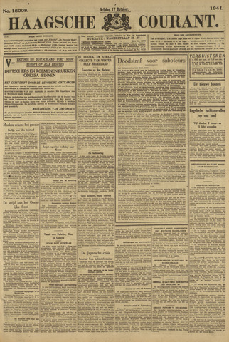 Haagse Courant 1941-10-17