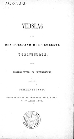 Jaarverslagen gemeente Den Haag 1851-04-27