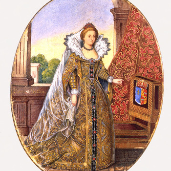 Portretminiatuur van Maria de' Medici