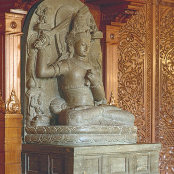 Beeld van de bodhisattva Manjusri