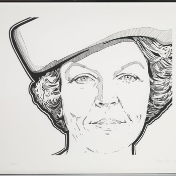 Portret van koningin Beatrix
