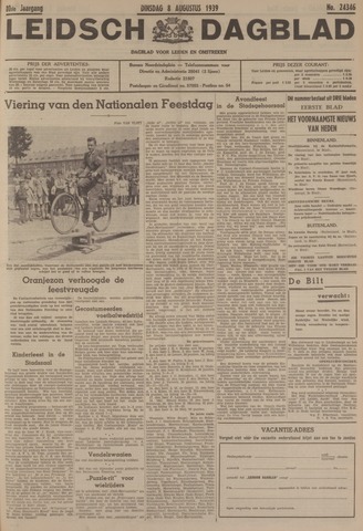 Leidsch Dagblad 1939-08-08