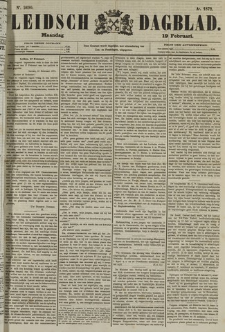 Leidsch Dagblad 1872-02-19