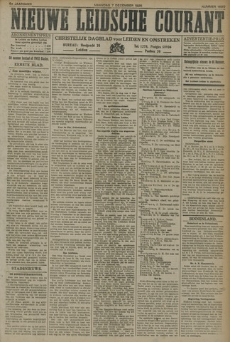 Nieuwe Leidsche Courant 1925-12-07