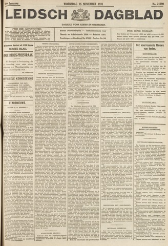 Leidsch Dagblad 1931-11-25