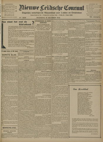 Nieuwe Leidsche Courant 1932-12-14