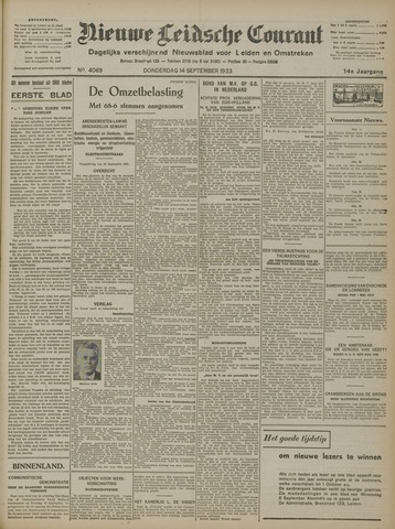 Nieuwe Leidsche Courant 1933-09-14