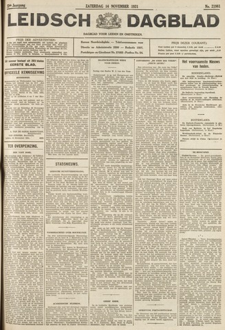 Leidsch Dagblad 1931-11-14