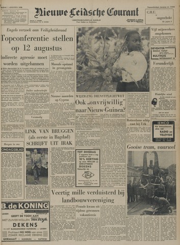 Nieuwe Leidsche Courant 1958-08-01