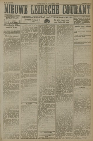 Nieuwe Leidsche Courant 1925-12-24
