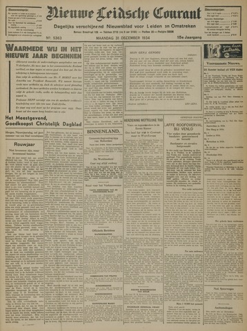 Nieuwe Leidsche Courant 1934-12-31