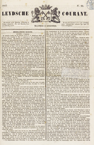 Leydse Courant 1863-08-03