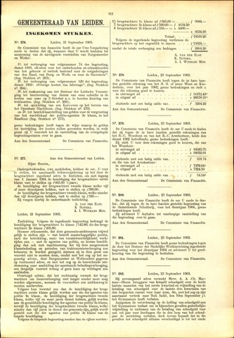 Handelingen van de Raad 1903-09-21