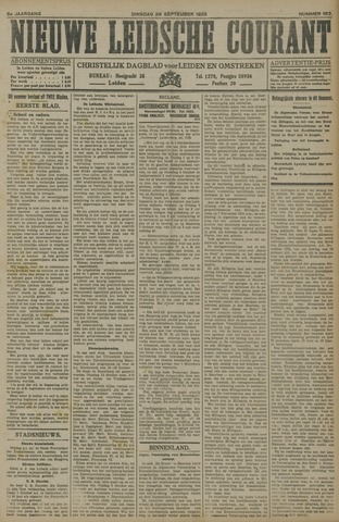 Nieuwe Leidsche Courant 1925-09-29
