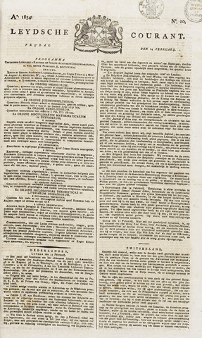 Leydse Courant 1834-02-14