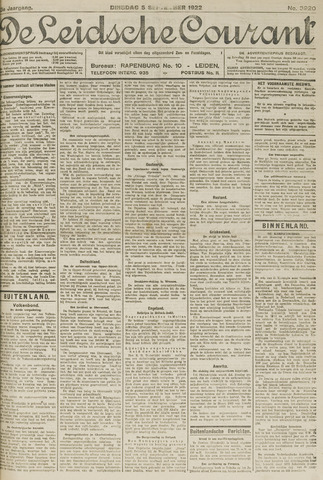 Leidsche Courant 1922-09-05