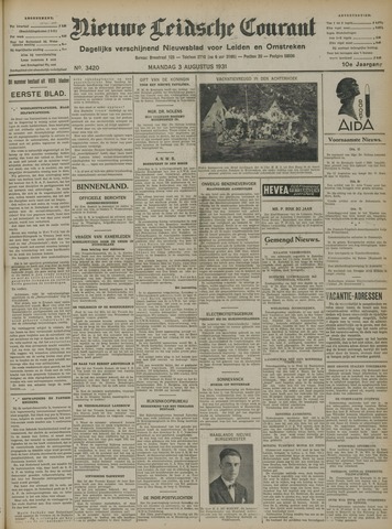 Nieuwe Leidsche Courant 1931-08-03