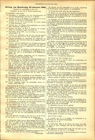 Handelingen van de Raad 1901-01-10