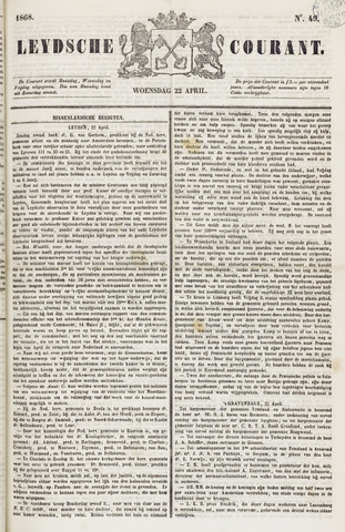 Leydse Courant 1868-04-22